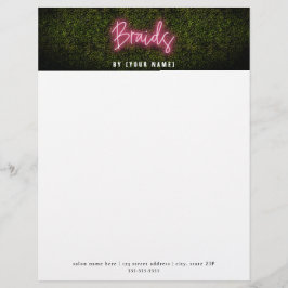 Neon Boxwood Hair Salon Braids Professionell Brevhuvud