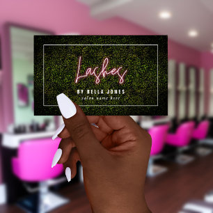 Neon Boxwood Lash Artist Visitkort