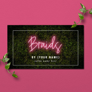 Neon Braids Affärskort Visitkort