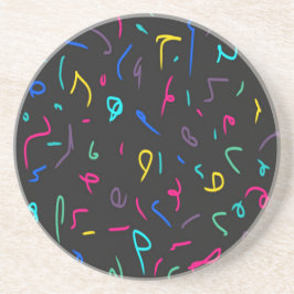 Neon Bright Marks on Black Underlägg