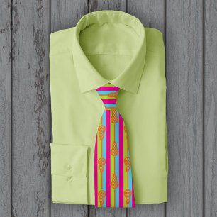 Neon Bright Retro Lacrosse Sticks and Rand Slips