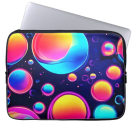 Neon Bubbel Universum Laptop Fodral