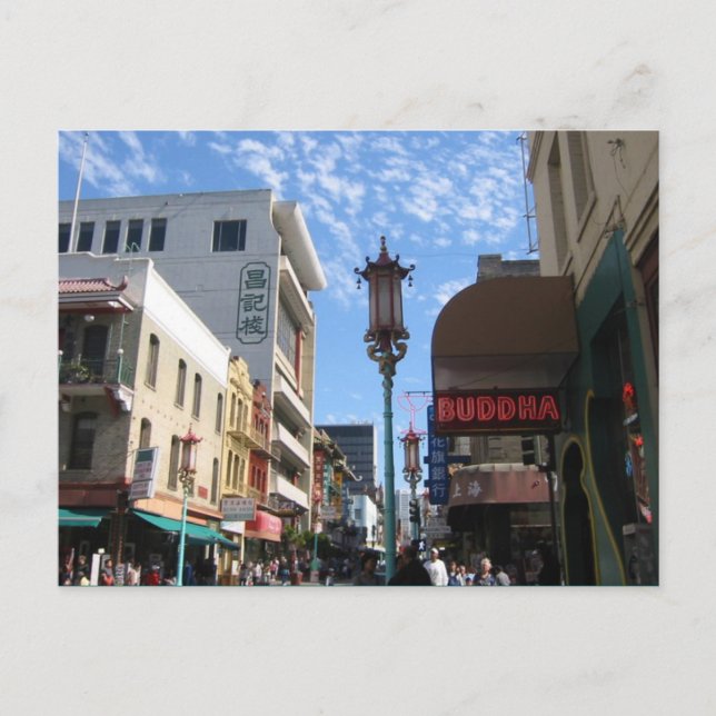 Neon Buddha Chinatown San Francisco Postcards Vykort (Framsida)