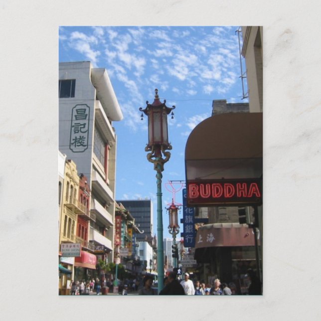 Neon Buddha Chinatown SF Fotography Postcards Vykort (Framsida)