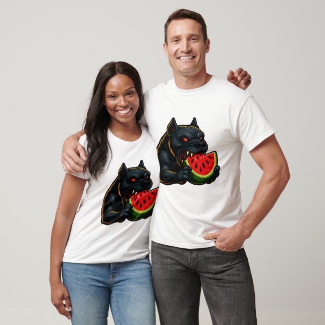 Neon Bulldog & Watermelon T-Shirt – Summer Vibes E (Unisex)