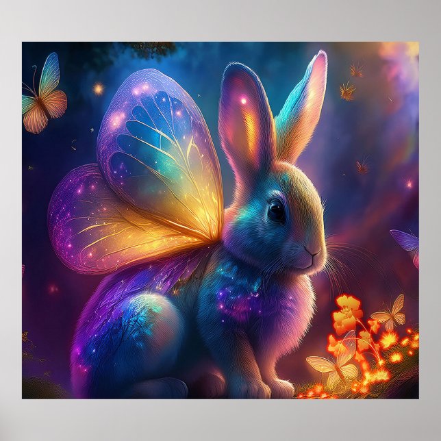 Neon Bunny Poster (Framsidan)