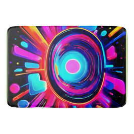 Neon Burst: Abstrakt Energy Badrumsmatta