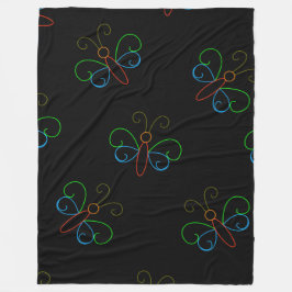 Neon Butterfly Fleecefilt