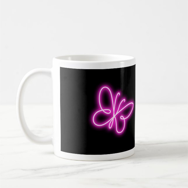 Neon butterfly kaffemugg (Vänster)