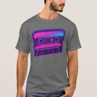 Neon Cassetteape Retro Design retro T Shirt