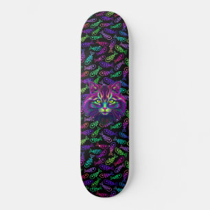 Neon Cat Mini Skateboard Bräda 18,5 Cm