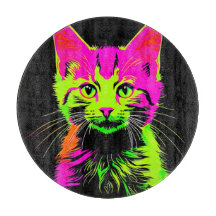 Neon Cat Porträtt