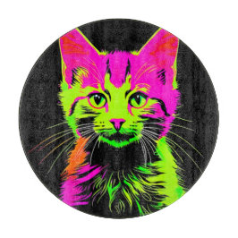 Neon Cat Porträtt