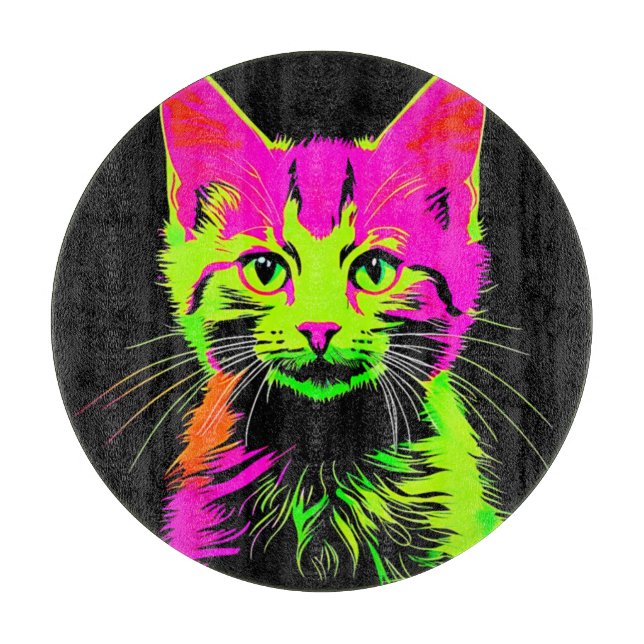 Neon Cat Porträtt (Framsidan)