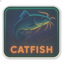 Neon CATFISH-dekal Klistermärken