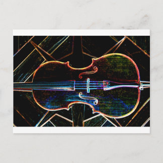 Neon Cello Vykort
