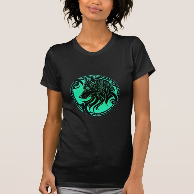 Neon Celtic Fox T Shirt (Framsida)