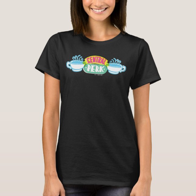 Neon Central Perk-Logotyp T Shirt (Framsida)