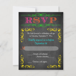 Neon Chalkboard Bat mitzvah OSA Kort