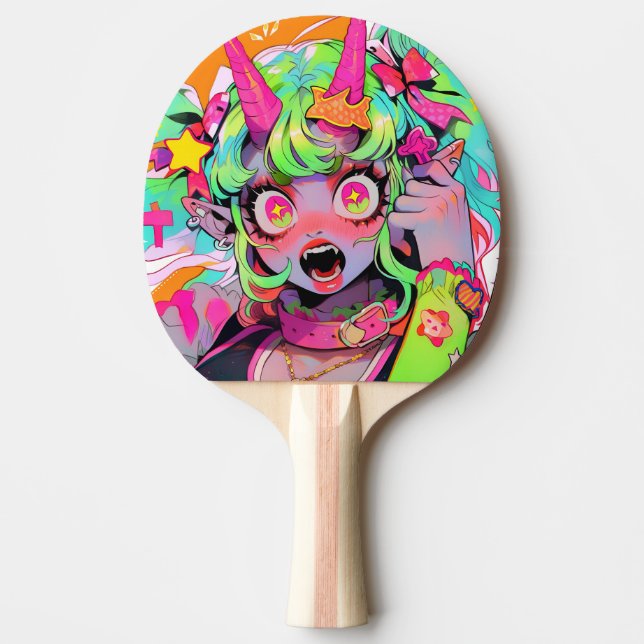 Neon Chaos Demon Girl Expression Pingisracket (Framsidan)