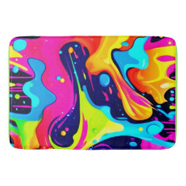 Neon Chaos Liquid Färg Explosion Badrumsmatta