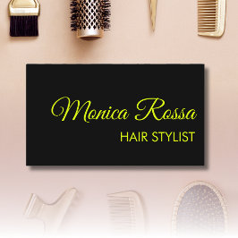 Neon Chartreuse Black, modern Elegant Professionel Visitkort