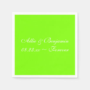 Neon Chartreuse Coola Solid Färg Napkins Pappersservett