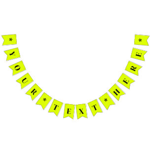 Neon Chartreuse Enfärgad Anpassad Vimplar
