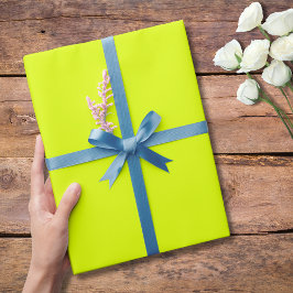 Neon Chartreuse Enfärgad | Klassisk | Elegant Presentpapper