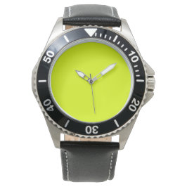 Neon Chartreuse Solid Färg | Klassisk Armbandsur