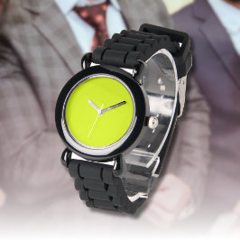 Neon Chartreuse Solid Färg | Klassisk Armbandsur