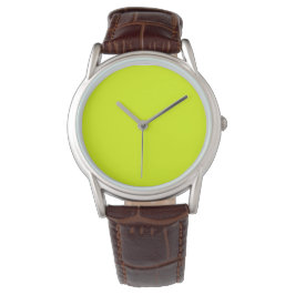Neon Chartreuse Solid Färg | Klassisk Armbandsur
