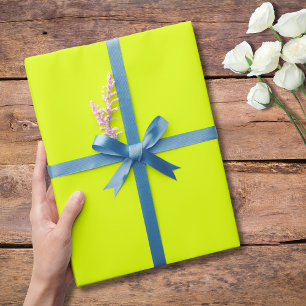Neon Chartreuse Solid Färg   Klassisk   ELEGANT Presentpapper