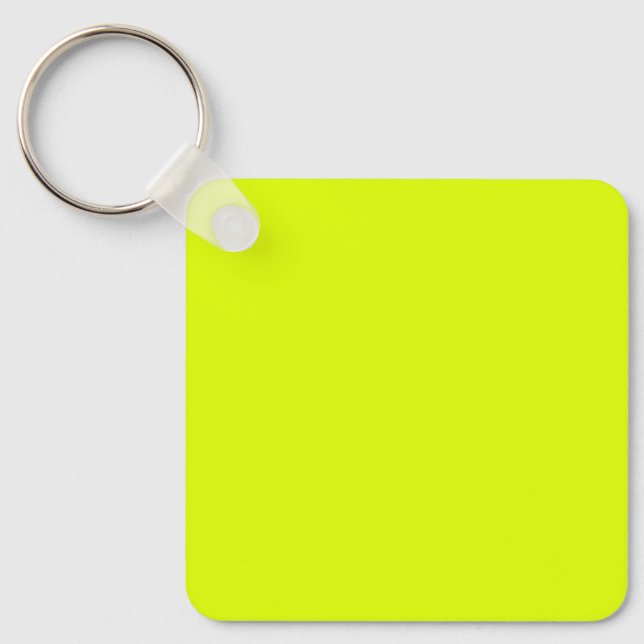 Neon Chartreuse Solid Färg | Klassisk Nyckelring (Framsida)