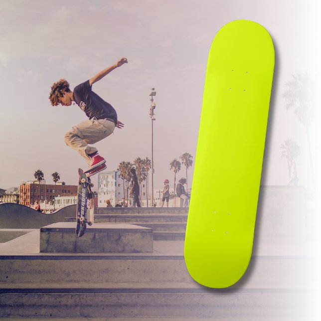 Neon Chartreuse Solid Färg | TRENDIG FÄRG Mini Skateboard Bräda 18,5 Cm (Skapare uppladdad)