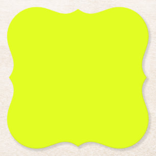 Neon Chartreuse Solid Färg TRENDIG FÄRG Underlägg Papper