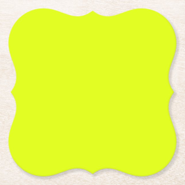 Neon Chartreuse Solid Färg | TRENDIG FÄRG Underlägg Papper (Framsida)