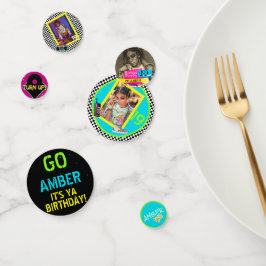 Neon Checkerboard för 80/90|3 Foton och åldersåter