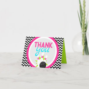 Neon Chevron Bowling tackkort