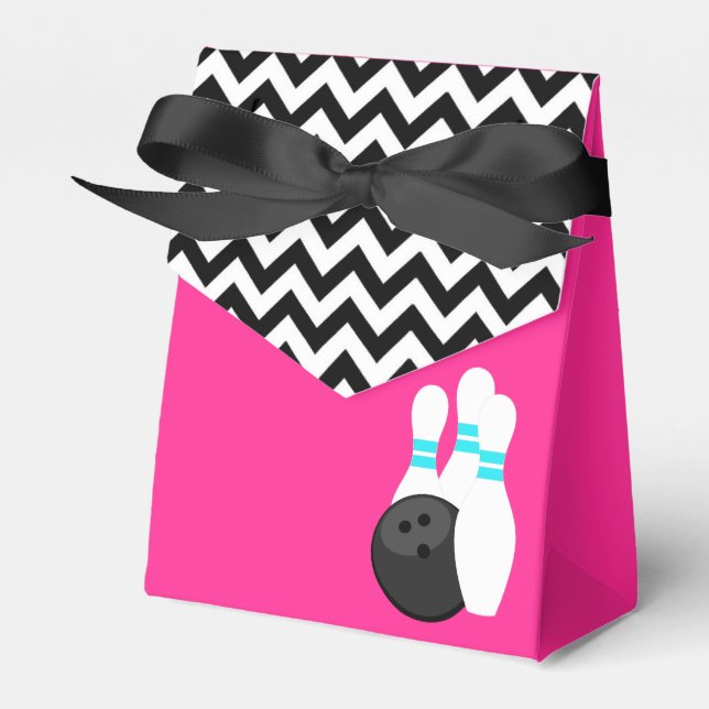 Neon-chevron-motiv födelsedagspresenter för bowlin presentaskar (Framsidan Sidan)