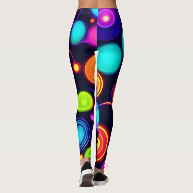 Neon Circle Explosion Leggings (Baksida)