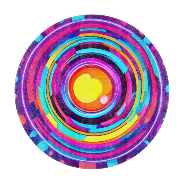 Neon Circle Vortex Mönster (Framsidan)