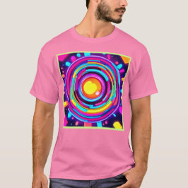 Neon Circle Vortex Mönster T Shirt