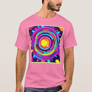 Neon Circle Vortex Mönster T Shirt