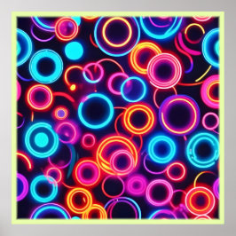 Neon Circles: A Vibrant Visual Feast Poster