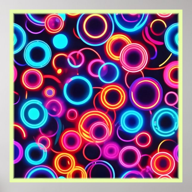 Neon Circles: A Vibrant Visual Feast Poster (Framsidan)