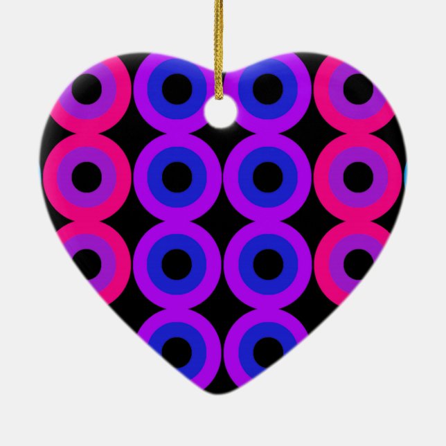 Neon Circles Julgransprydnad Keramik (Baksidan)