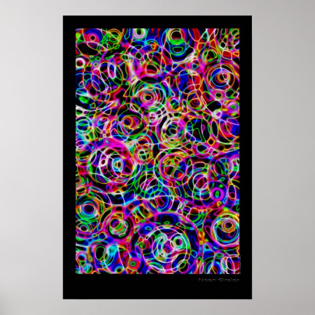 Neon Circles Poster (Framsidan)