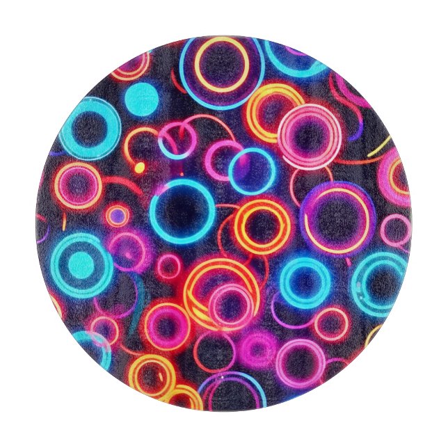 Neon cirklar: En livlig visuell fest (Framsidan)