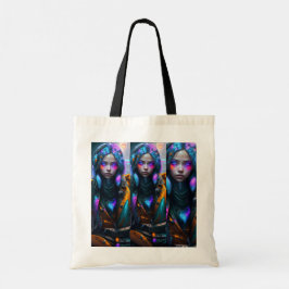 Neon City Girl Tote Bag Tygkasse